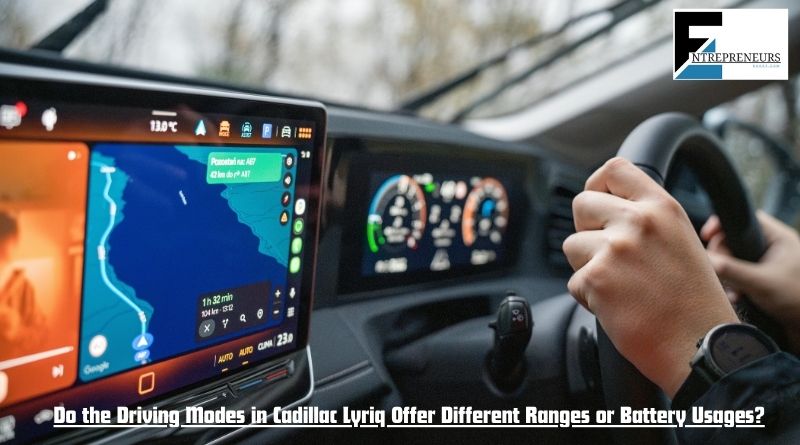Do the Driving Modes in Cadillac Lyriq Offer Different Ranges or Battery Usages?